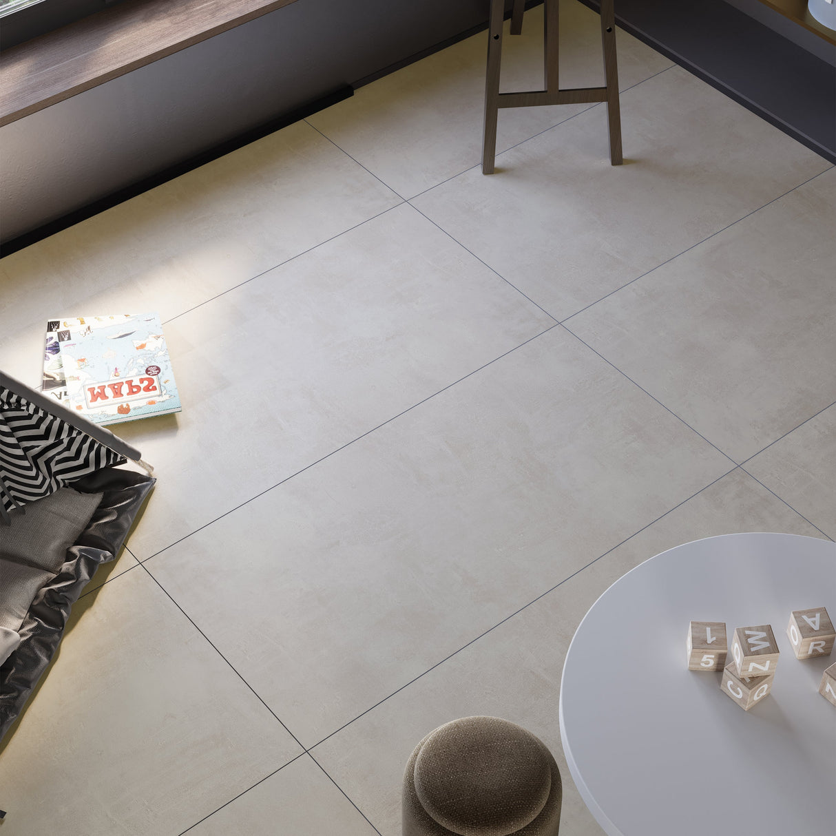 Carrelage effet béton mat - Stark Smoke - 60x120cm