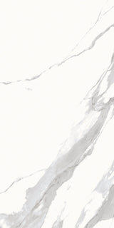 Carrelage effet marbre blanc semi-brillant - Statuario Grâce - 60x120cm