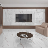 Carrelage effet marbre brillant - Statuario Magma - 60x120cm