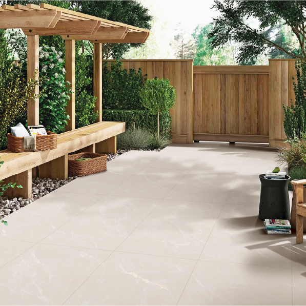 Carrelage effet marbre antidérapant mat R11 - Tokyo Beige - 60x120cm