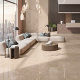 Carrelage effet marbre brillant - Tokyo Taupe - 60x120cm