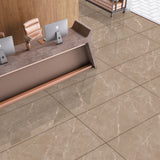 Carrelage effet marbre brillant - Tokyo Taupe - 60x120cm