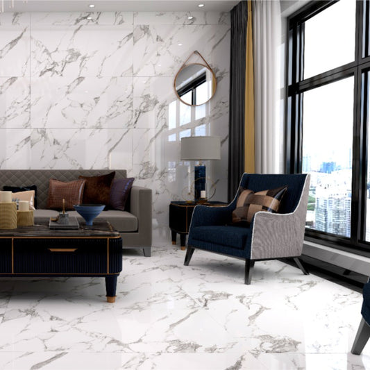 Carrelage effet marbre brillant - Toronto - 60x120cm