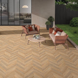 Carrelage effet bois (parquet chevron) antidérapant mat R11 - Tulip Wood - 60x120cm