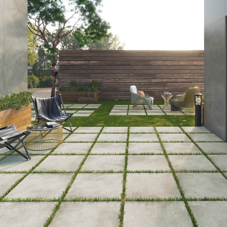 Carrelage effet pierre mat antidérapant R11 - Vista Bone - 60x60x2cm