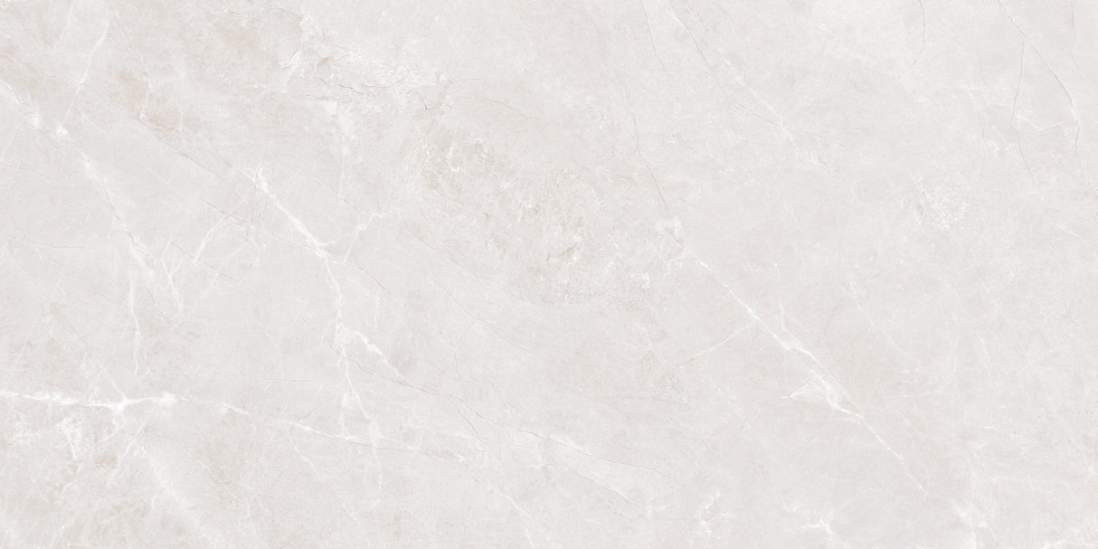 Carrelage effet marbre semi-brillant - Volcanic Blanco - 60x120cm