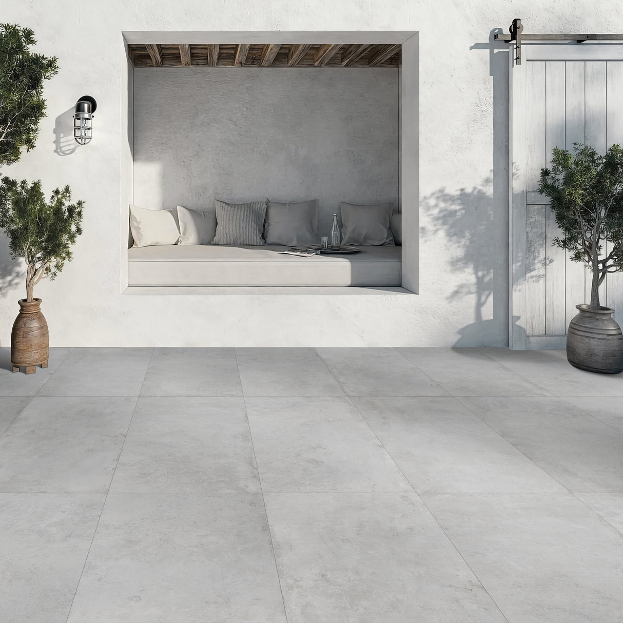 Carrelage effet béton antidérapant mat R11 - Voltas Smoke - 60x120cm