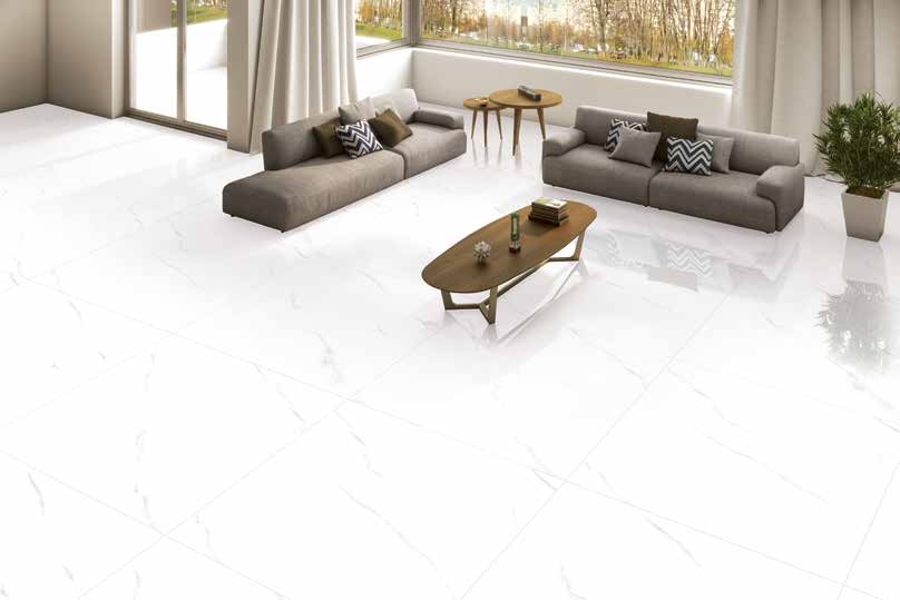 Carrelage Carrara Light 100x100 cm – Élégance et Luminosité Marbrée