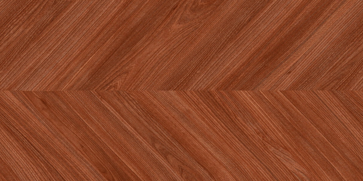 Carrelage effet bois parquet chevron mat 3D - Wood Fire - 60x120cm