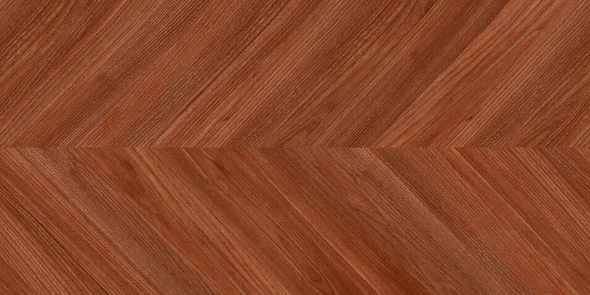 Carrelage effet bois parquet chevron mat 3D - Wood Fire - 60x120cm
