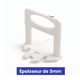 Croisillons autonivelants à cales - 1,5mm ou 2mm ou 3mm - Sac de 250 croisillons